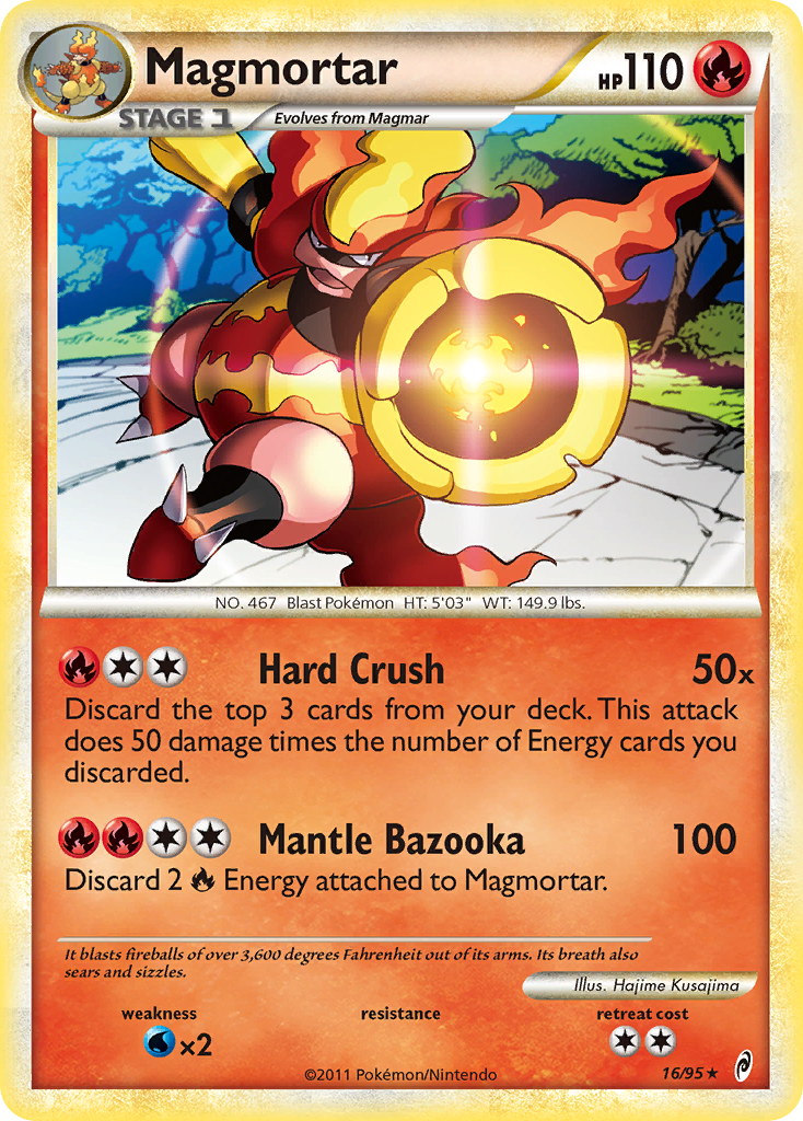 Magmortar (16/95) (Theme Deck Exclusive) [HeartGold & SoulSilver: Call of Legends] | Odin's Place