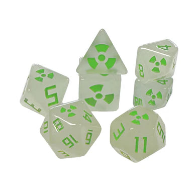 Black Oak Workshop Radioactive Poly 7 Dice Set | Odin's Place
