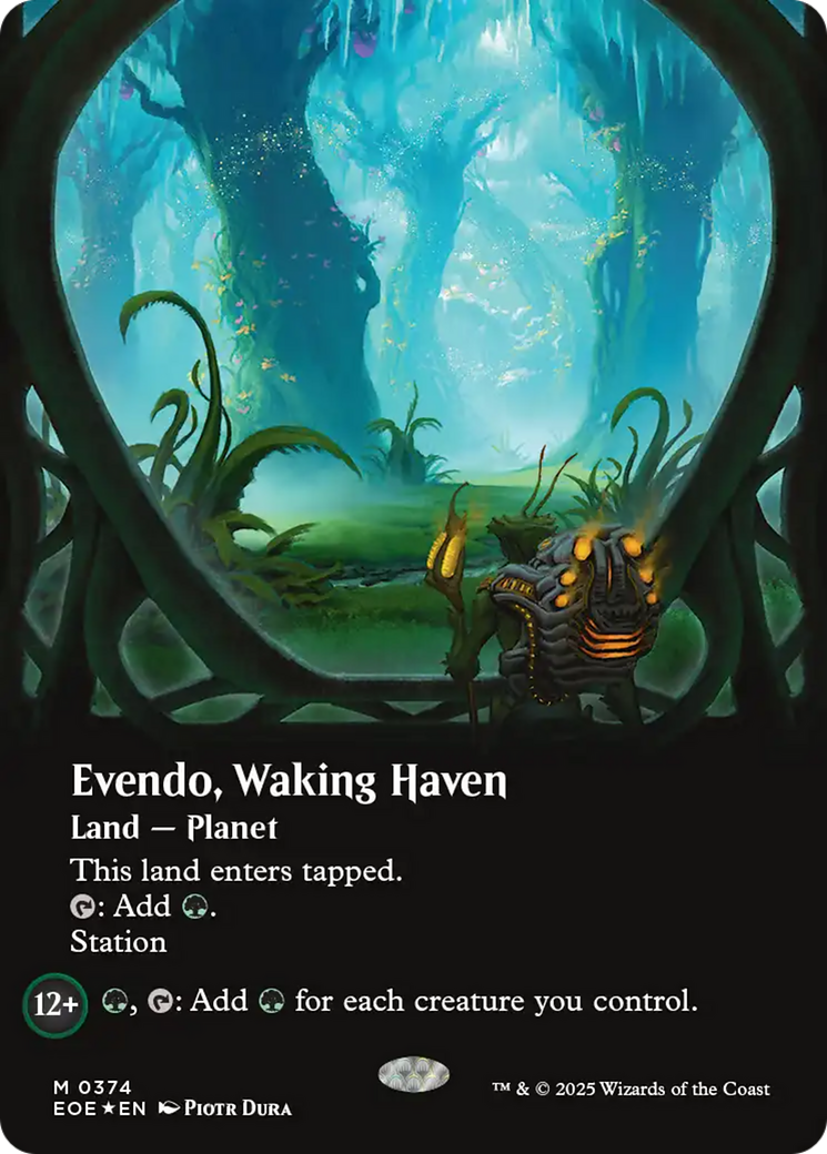 Evendo, Waking Haven (Borderless) (Galaxy Foil) [Edge of Eternities] | Dragon's Lair Comics and Fantasy Houston TX