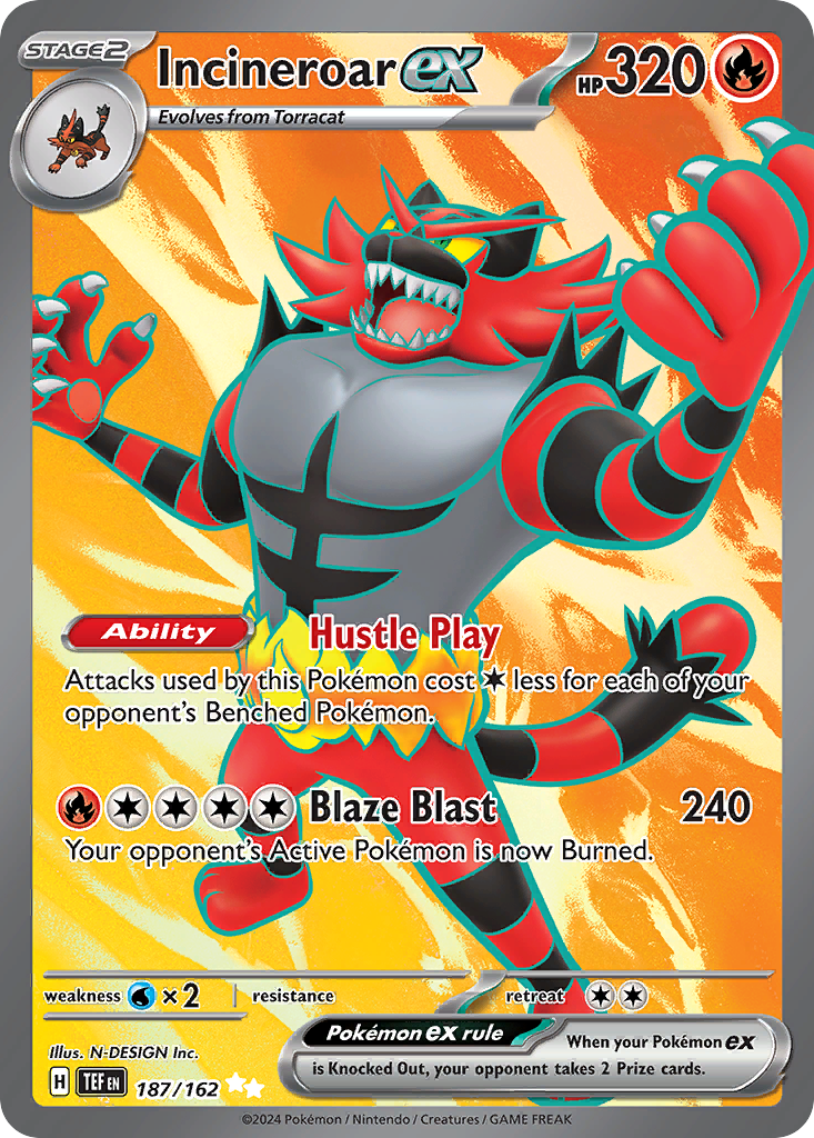 Incineroar ex (187/162) [Scarlet & Violet: Temporal Forces] | Odin's Place