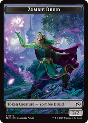 Zombie Druid // Treasure Double-Sided Token [Tarkir: Dragonstorm Tokens] | Dragon's Lair Comics and Fantasy Houston TX