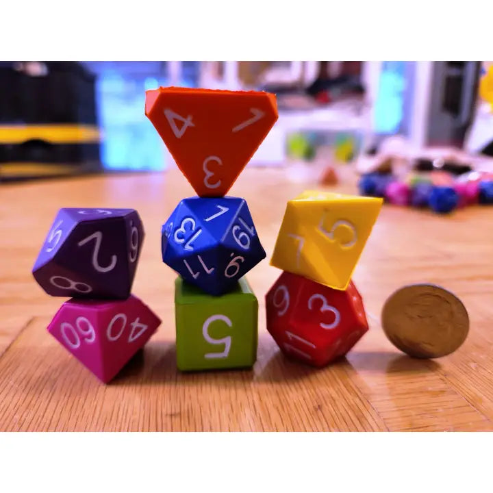 Zucati: World's Best Mini Foam Dice: 1" Poly 7 Set | Odin's Place