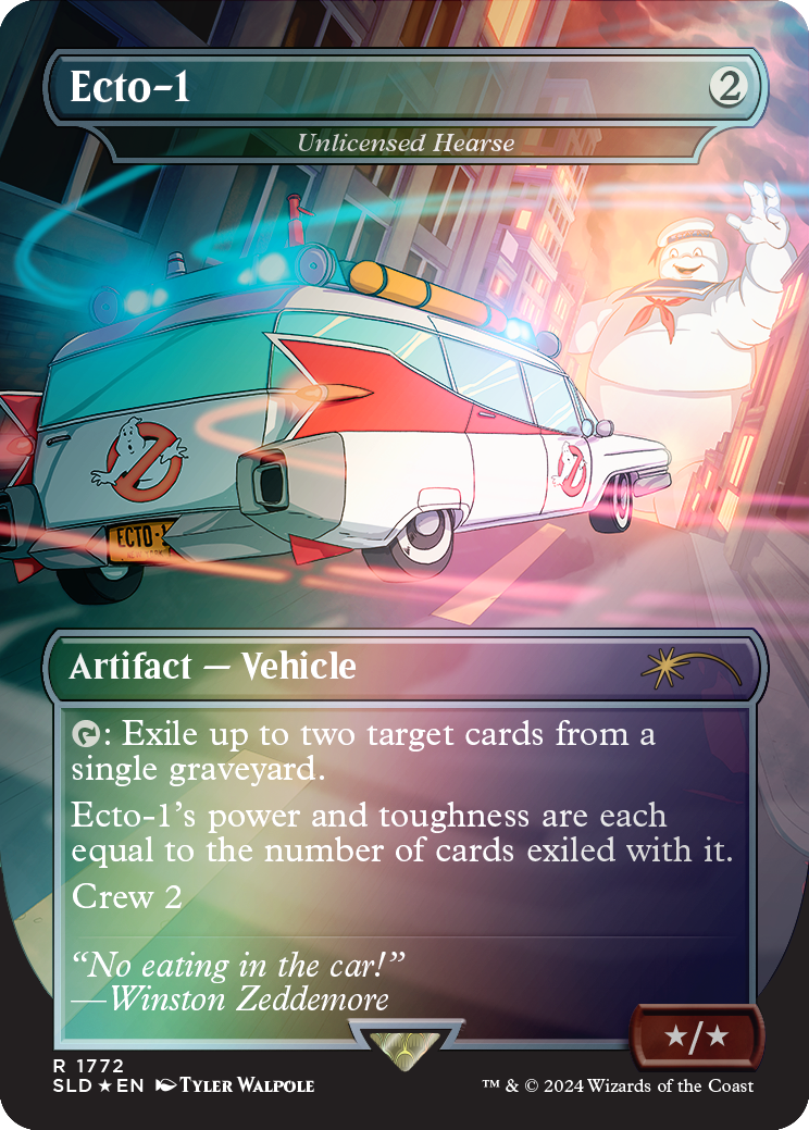 Ecto-1 - Unlicensed Hearse (Rainbow Foil) [Secret Lair Drop Series] | Dragon's Lair Comics and Fantasy Houston TX