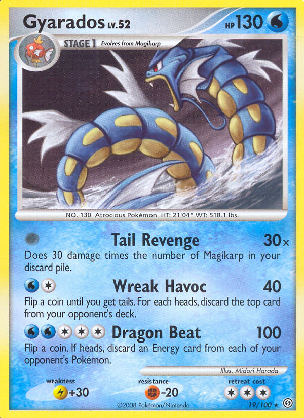 Gyarados (19/100) (Theme Deck Exclusive) [Diamond & Pearl: Stormfront] | Odin's Place