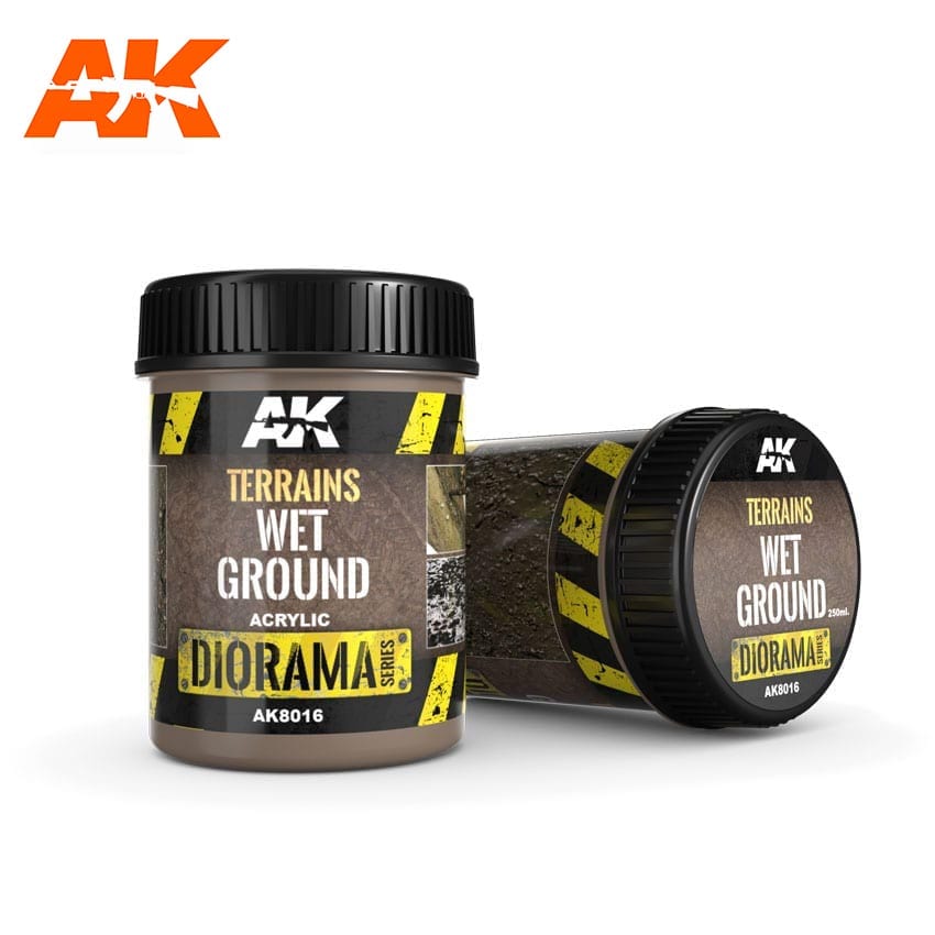 AK Interactive Terrains Wet Ground - 250ml (Acrylic) | Dragon's Lair Comics and Fantasy Houston TX