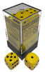 Opaque: 16mm D6 Yellow/Black (12) | Dragon's Lair Comics and Fantasy Houston TX