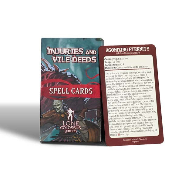 Injuries and Vile Deeds: Spell Cards (5e) | Dragon's Lair Comics and Fantasy Houston TX