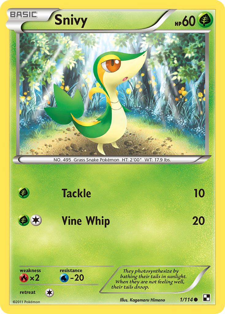 Snivy (1/114) (League Promo) [Black & White: Base Set] | Odin's Place
