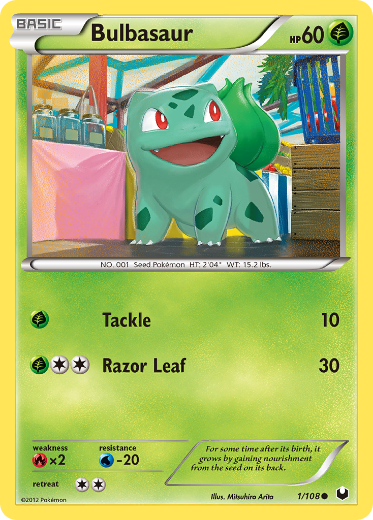 Bulbasaur (1/108) (Build A Bear Workshop Exclusive) [Black & White: Dark Explorers] | Odin's Place