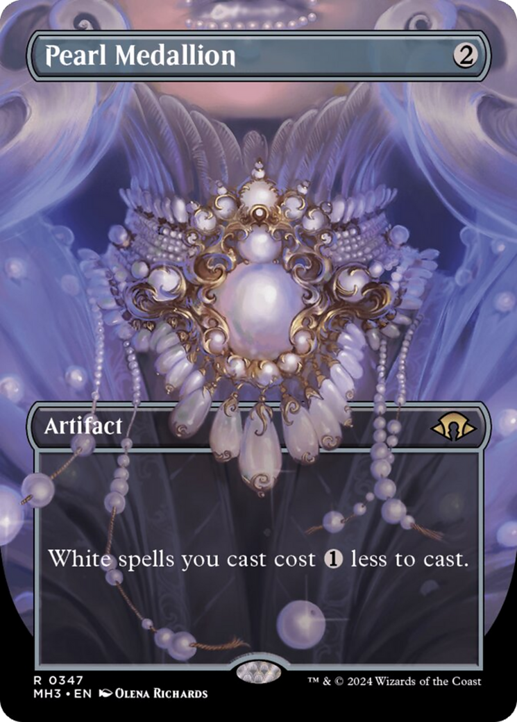 Pearl Medallion (Borderless) [Modern Horizons 3] | Dragon's Lair Comics and Fantasy Houston TX