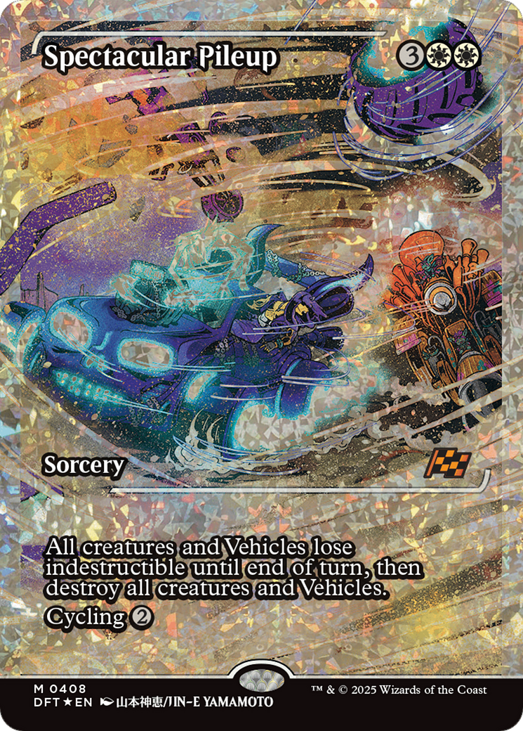 Spectacular Pileup (Showcase) (Fracture Foil) [Aetherdrift] | Dragon's Lair Comics and Fantasy Houston TX