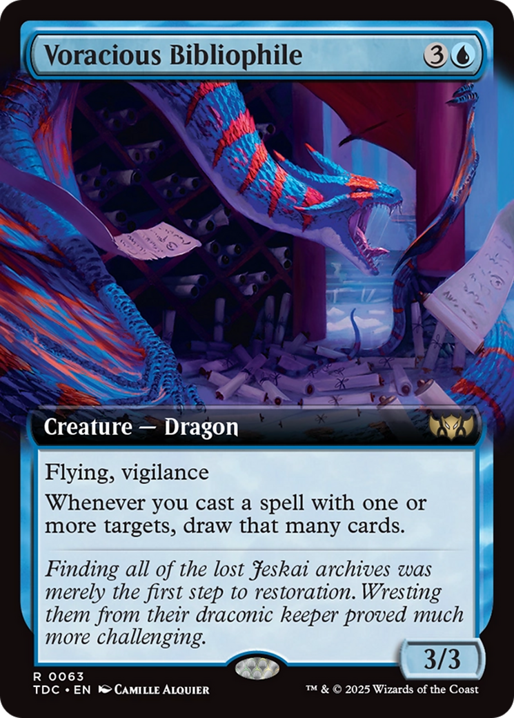 Voracious Bibliophile (Extended Art) [Tarkir: Dragonstorm Commander] | Dragon's Lair Comics and Fantasy Houston TX