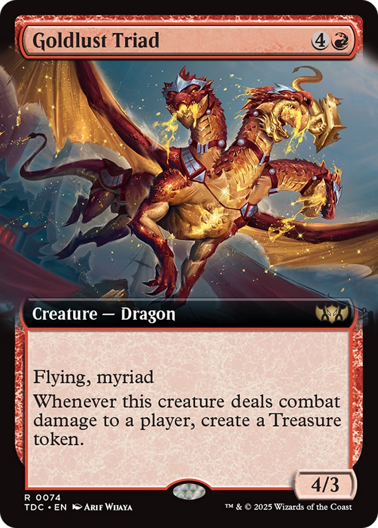 Goldlust Triad (Extended Art) [Tarkir: Dragonstorm Commander] | Dragon's Lair Comics and Fantasy Houston TX