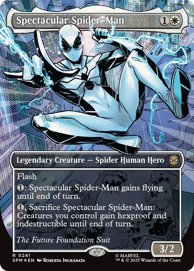 Spectacular Spider-Man (0241) (Borderless) (Textured Foil) [Marvel's Spider-Man] | Dragon's Lair Comics and Fantasy Houston TX