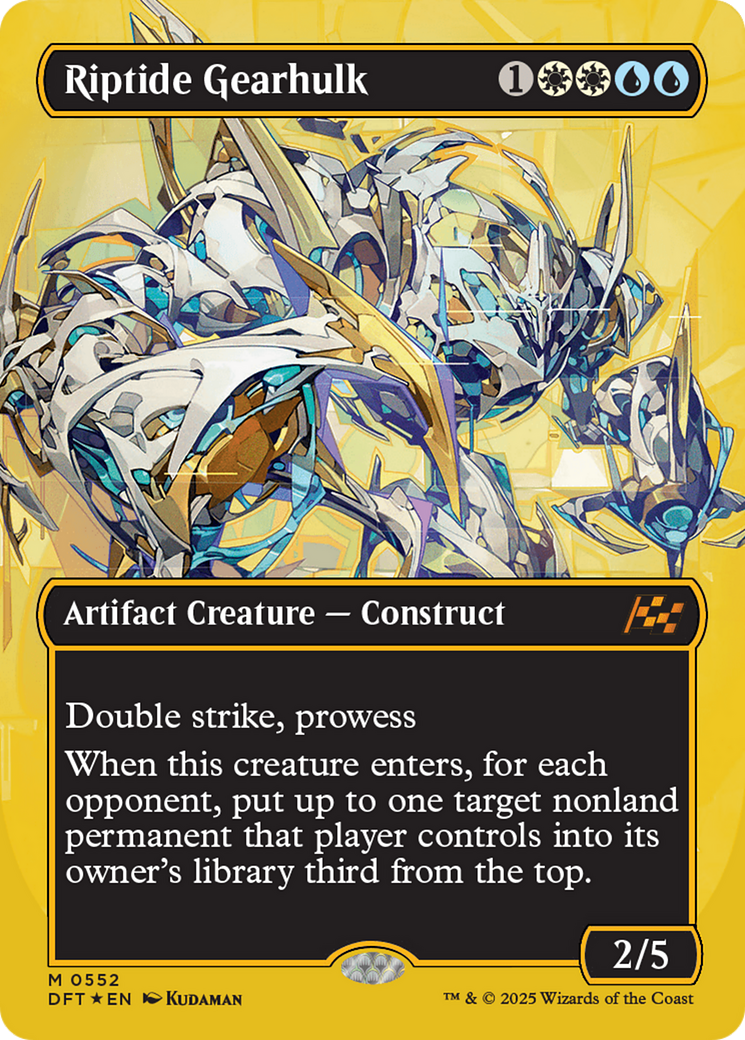 Riptide Gearhulk (Borderless) (First-Place Foil) [Aetherdrift] | Dragon's Lair Comics and Fantasy Houston TX
