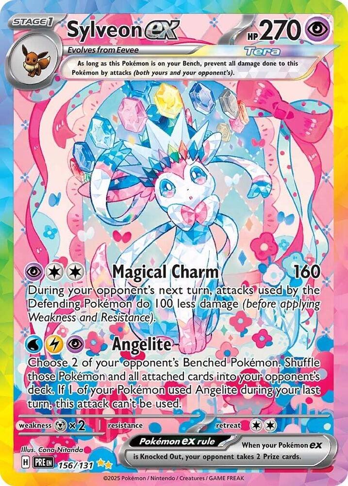 Sylveon ex (156/131) [Scarlet & Violet: Prismatic Evolutions] | Dragon's Lair Comics and Fantasy Houston TX