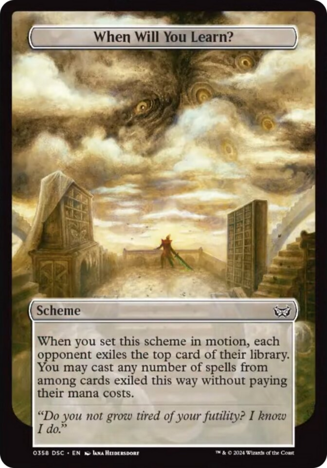 When Will You Learn? (Full Art) [Duskmourn: Archenemy] | Dragon's Lair Comics and Fantasy Houston TX