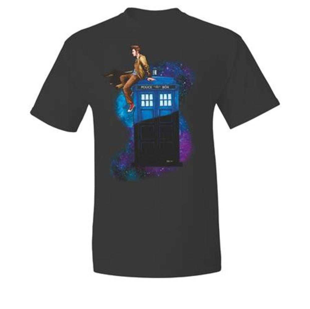 Doctor Who Tenth Doctor On Tardis T-Shirt L | Dragon's Lair Comics and Fantasy Houston TX