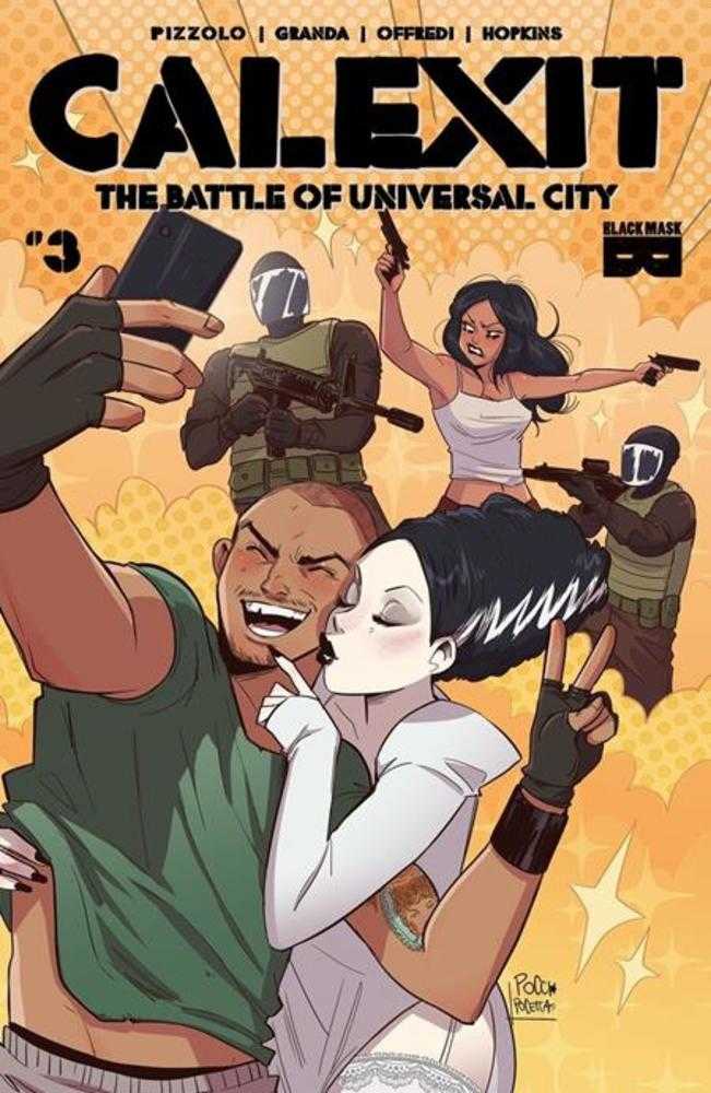 Calexit The Battle Of Universal City #3 (Of 3) Cover B Inc 1:3 Elisa Pocetta Variant (Mature) Previously Solicited | Dragon's Lair Comics and Fantasy Houston TX