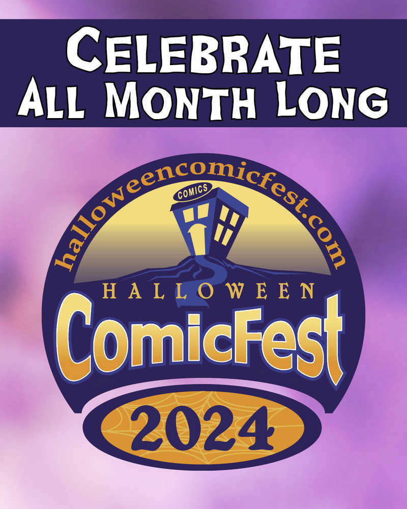 Halloween Comics Fest 2024 Window Cling Extras | Dragon's Lair Comics and Fantasy Houston TX