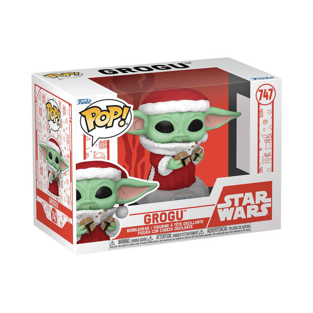 Pop Star Wars Mando Hldy Grogu Vinyl Figure | Dragon's Lair Comics and Fantasy Houston TX