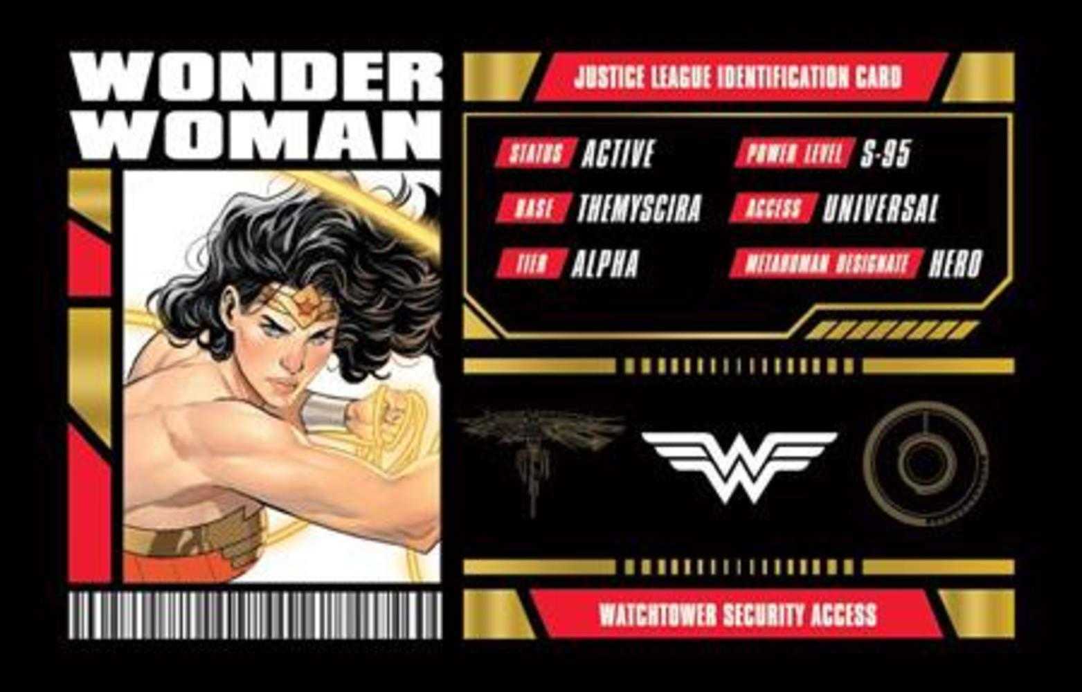 Wonder Woman Justice League Membership Card Opt-In Bundles Of 25 (Free) | Dragon's Lair Comics and Fantasy Houston TX