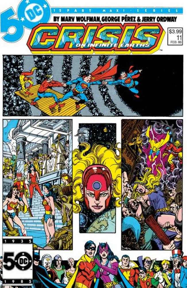 Crisis On Infinite Earths #11 Facsimile Edition Cover A George Perez | Dragon's Lair Comics and Fantasy Houston TX