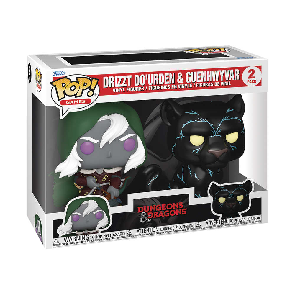 Pop Games Dungeons & Dragons  S2 Drizzt&Guenhwyvar 2pk Figure | Dragon's Lair Comics and Fantasy Houston TX