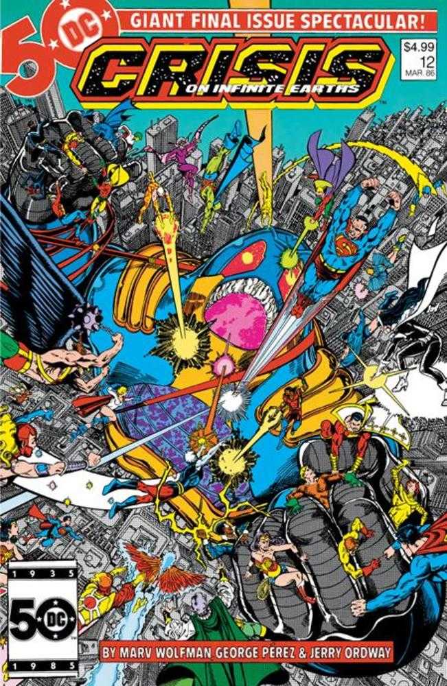 Crisis On Infinite Earths #12 Facsimile Edition Cover A George Perez | Dragon's Lair Comics and Fantasy Houston TX