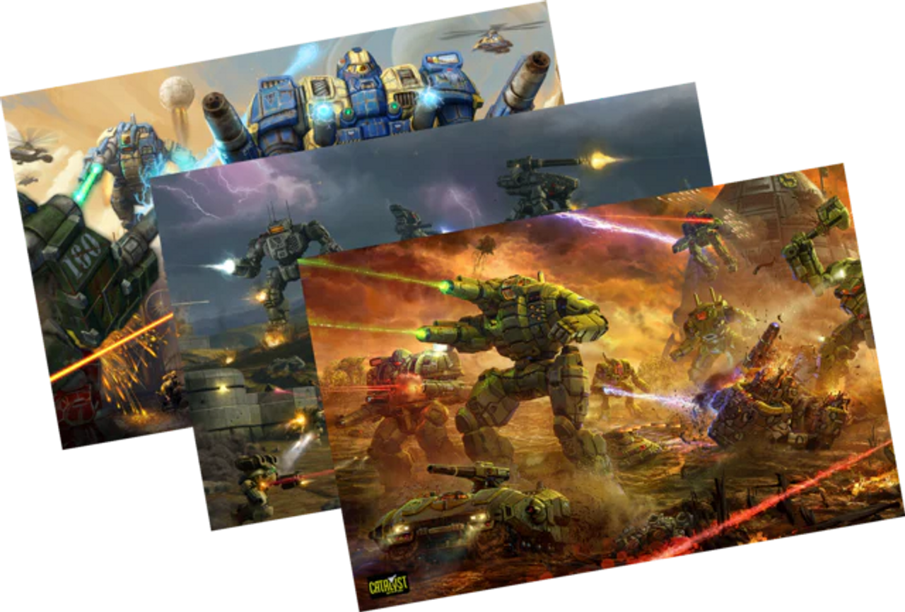 Battletech: Kickstarter Exclusive 3 Poster Set | Dragon's Lair Comics and Fantasy Houston TX