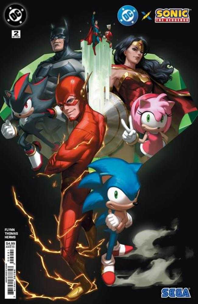 DC X Sonic The Hedgehog #2 (Of 5) Cover B Ejikure Card Stock Variant | Dragon's Lair Comics and Fantasy Houston TX