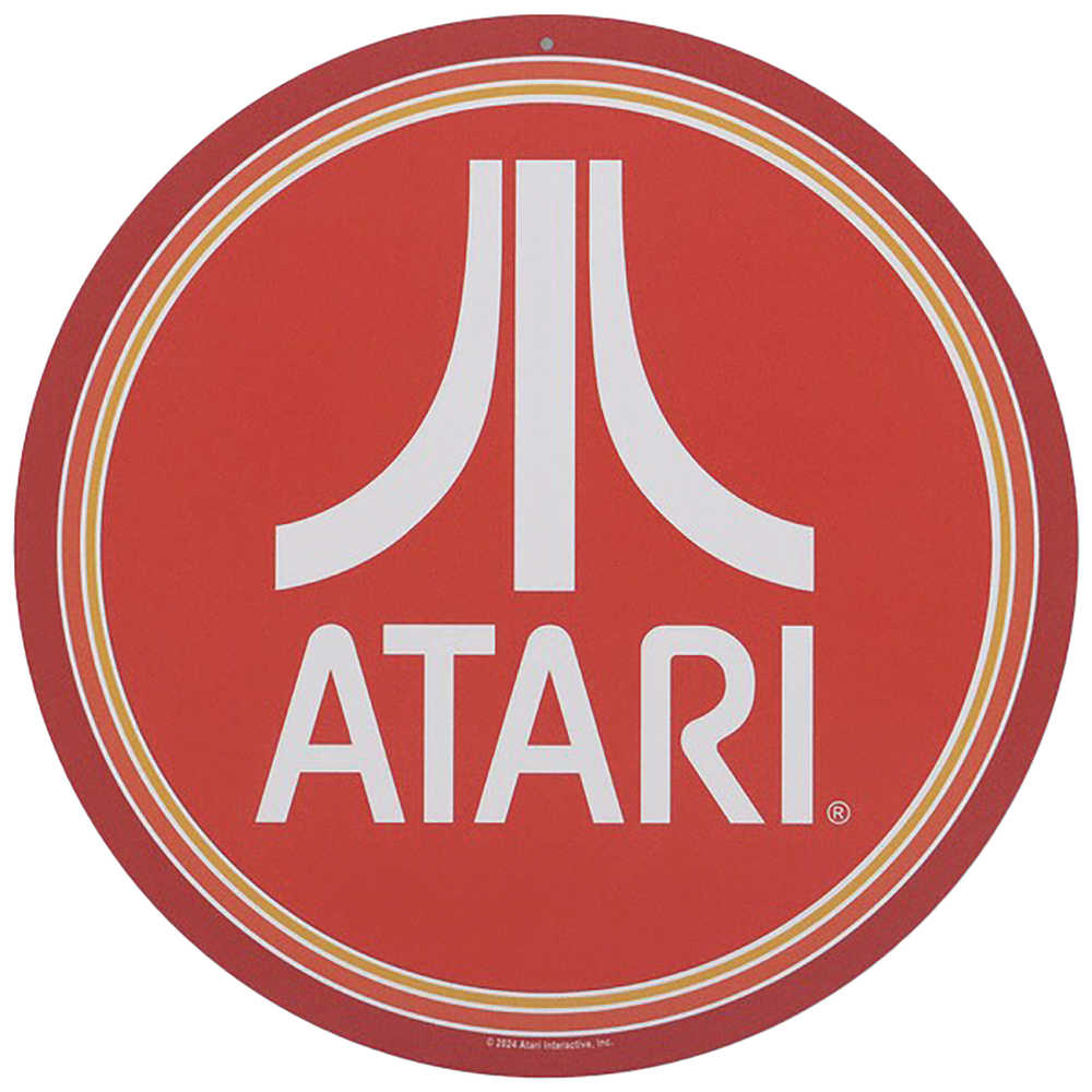 Atari Red Logo 11in Round Metal Sign | Dragon's Lair Comics and Fantasy Houston TX