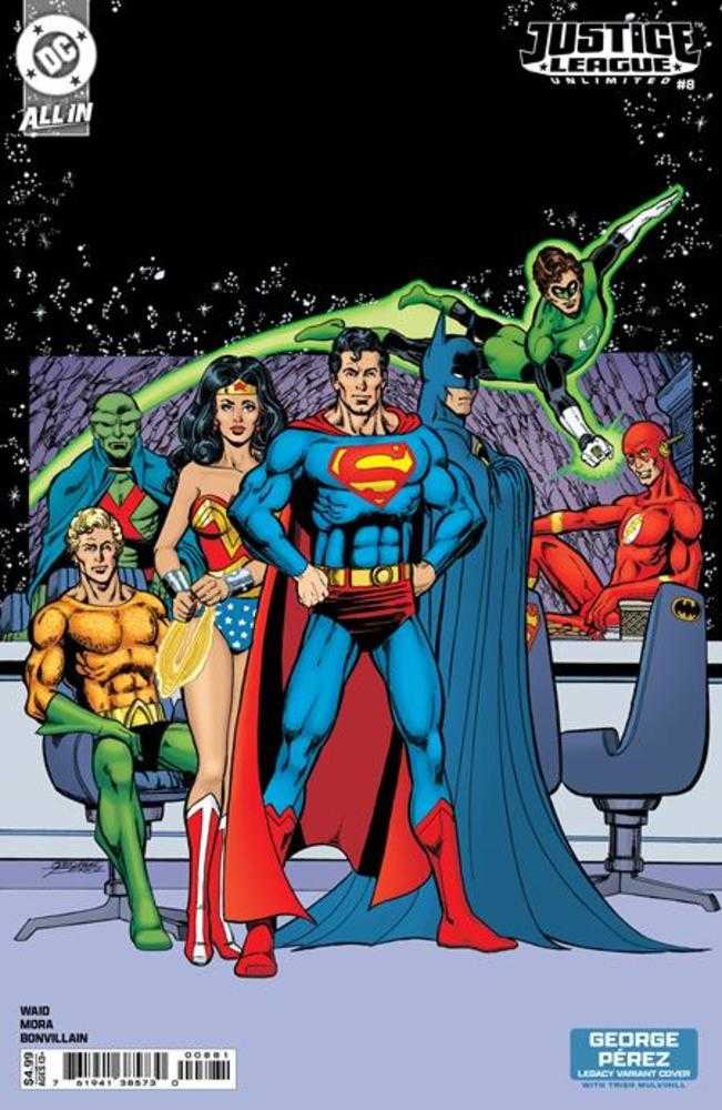 Justice League Unlimited #8 Cover F George Perez Legacy Card Stock Variant (We Are Yesterday) | Dragon's Lair Comics and Fantasy Houston TX
