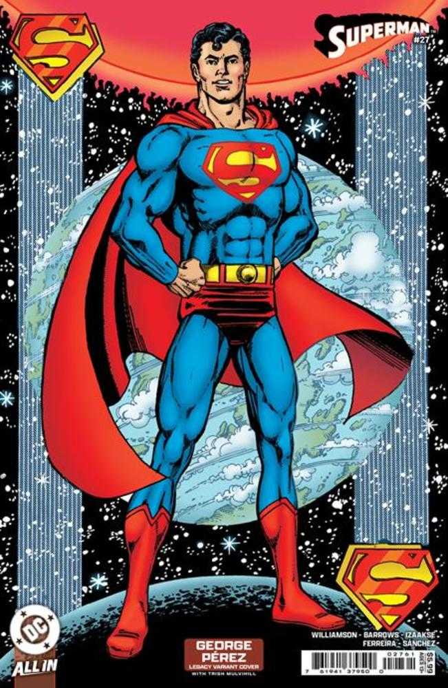 Superman #27 Cover F George Perez Legacy Card Stock Variant | Dragon's Lair Comics and Fantasy Houston TX