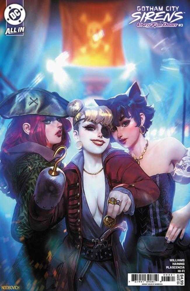 Gotham City Sirens Unfit For Orbit #3 (Of 5) Cover B Noobovich Card Stock Variant | Dragon's Lair Comics and Fantasy Houston TX