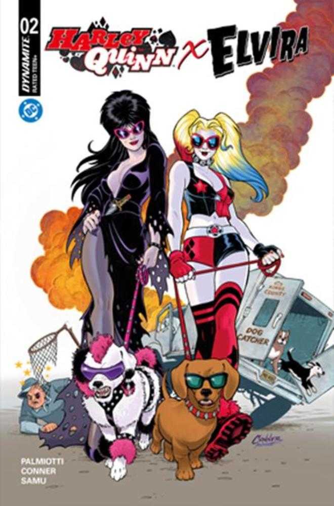 Harley Quinn X Elvira #2 Cover A Amanda Conner Dogs | Dragon's Lair Comics and Fantasy Houston TX