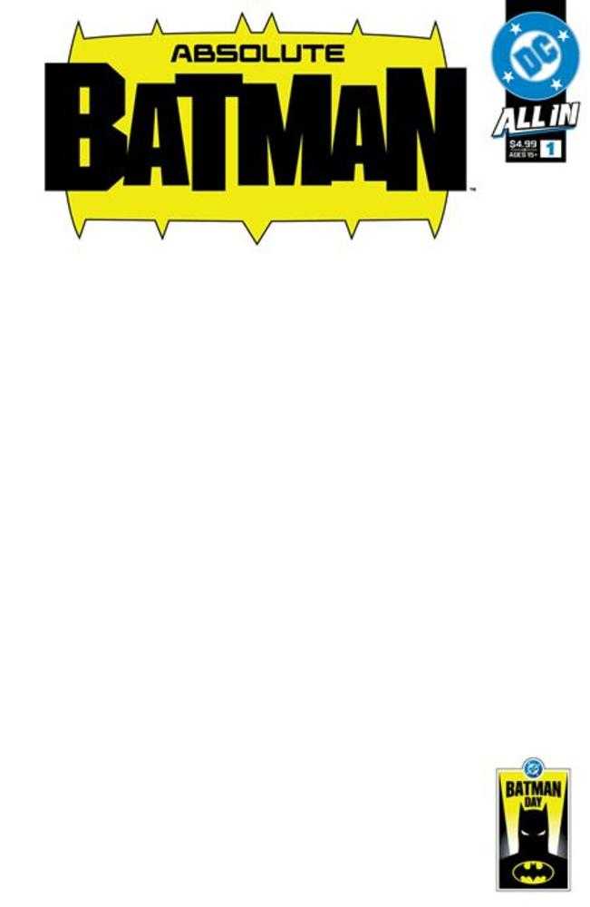 Batman Day 2025   Absolute Batman #1 Cover C Blank Variant | Dragon's Lair Comics and Fantasy Houston TX