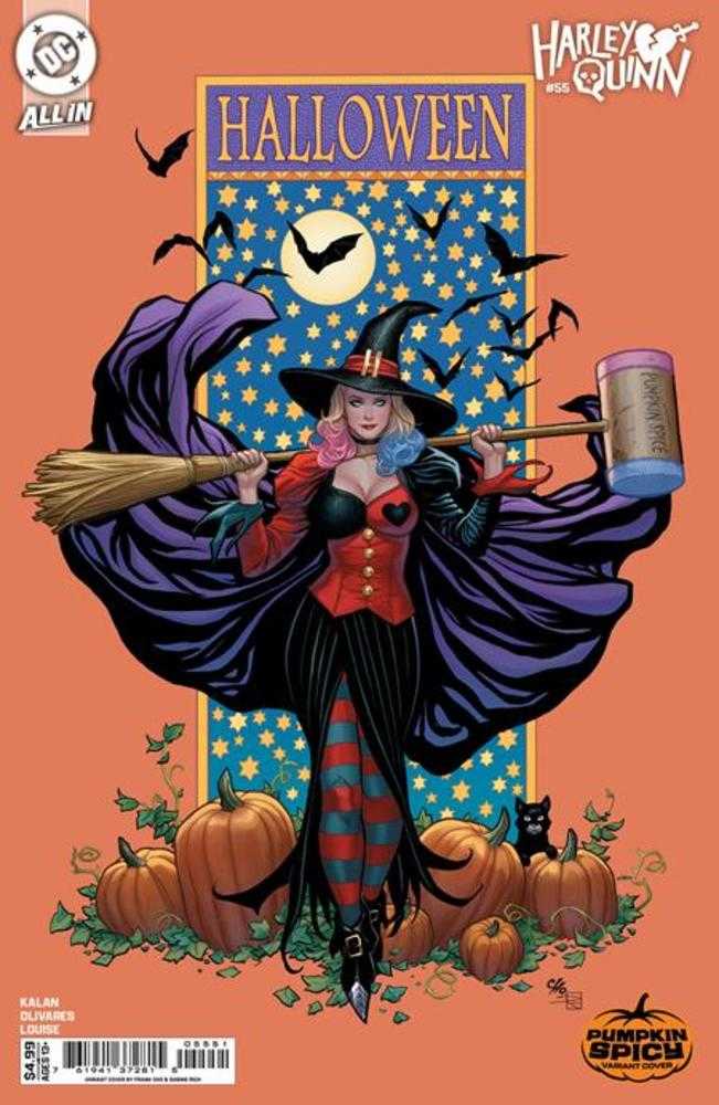 Harley Quinn #55 Cover E Frank Cho Pumpkin Spicy Card Stock Variant | Dragon's Lair Comics and Fantasy Houston TX