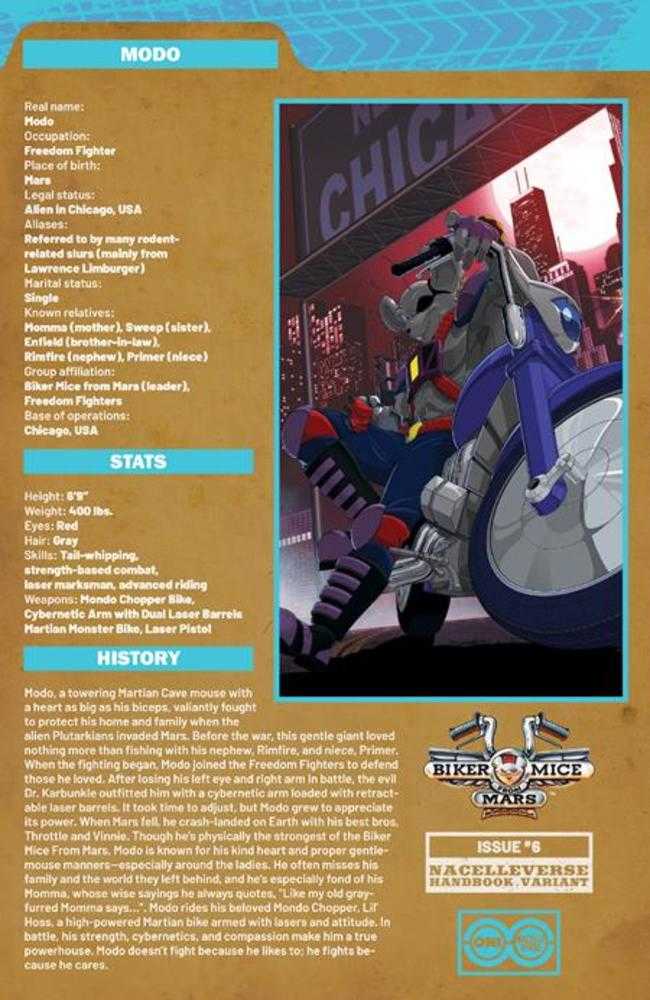 Biker Mice From Mars (2025) #6 Cover B Patrick Spaziante Handbook Variant | Dragon's Lair Comics and Fantasy Houston TX