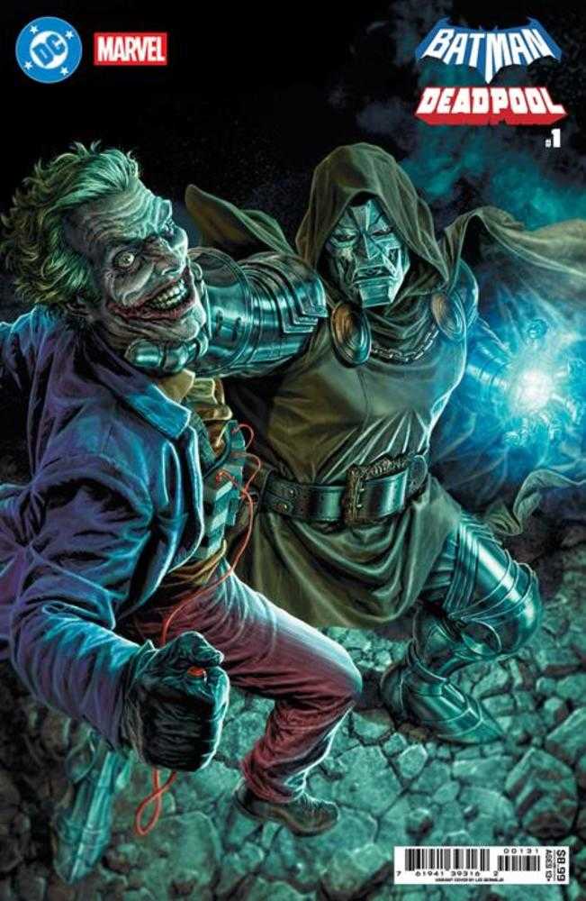 DC Marvel Batman Deadpool #1 (One Shot) Cover C Lee  Bermejo Joker Dr Doom Card Stock Variant | Dragon's Lair Comics and Fantasy Houston TX