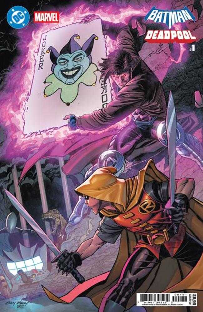 DC Marvel Batman Deadpool #1 (One Shot) Cover I Andy Kubert Damian Wayne Gambit Card Stock Variant | Dragon's Lair Comics and Fantasy Houston TX