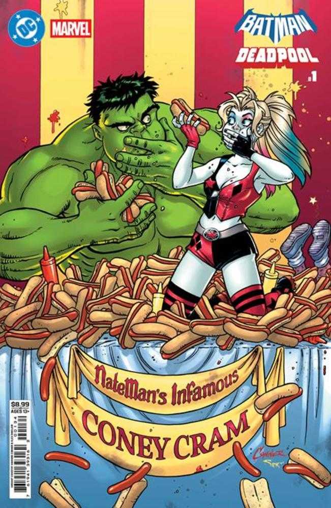 DC Marvel Batman Deadpool #1 (One Shot) Cover F Amanda Conner Harley Quinn Hulk Card Stock Variant | Dragon's Lair Comics and Fantasy Houston TX