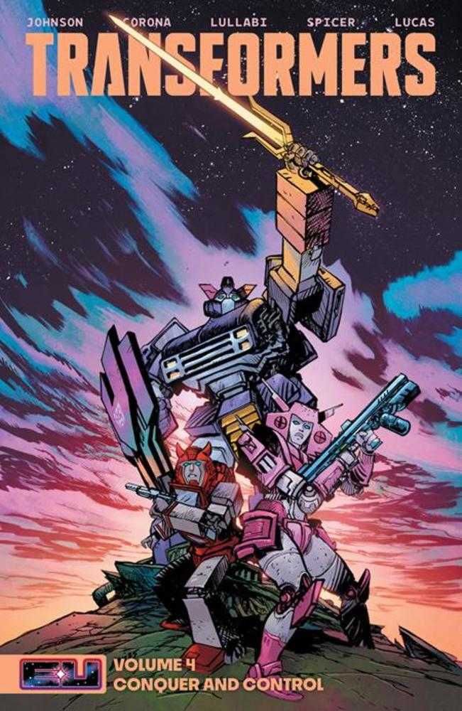 Transformers TPB Volume 04 Conquer And Control Direct Market Exclusive Daniel Warren Johnson & Mike Spicer Sword Cover | Dragon's Lair Comics and Fantasy Houston TX