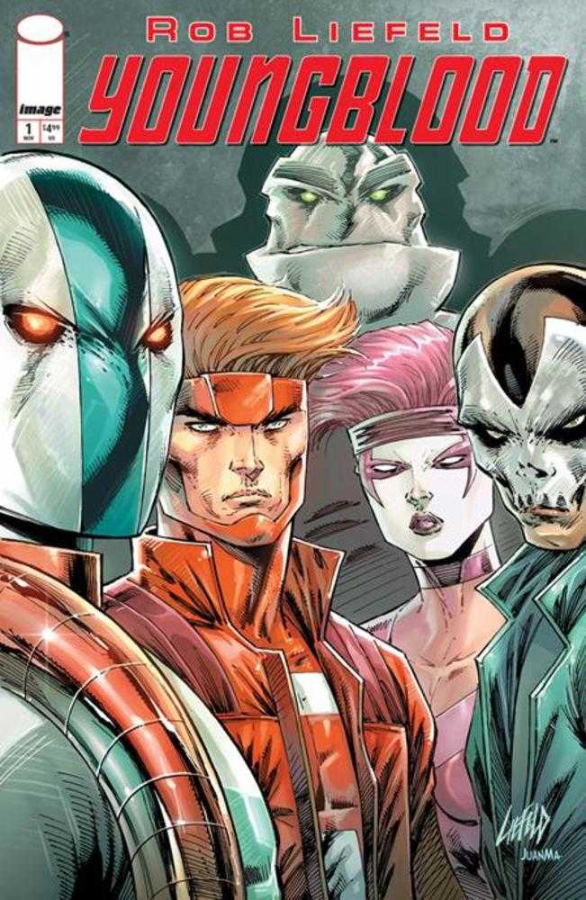 Youngblood #1 (2025) Cover A Rob Liefeld Polybagged & Collectible Card | Dragon's Lair Comics and Fantasy Houston TX