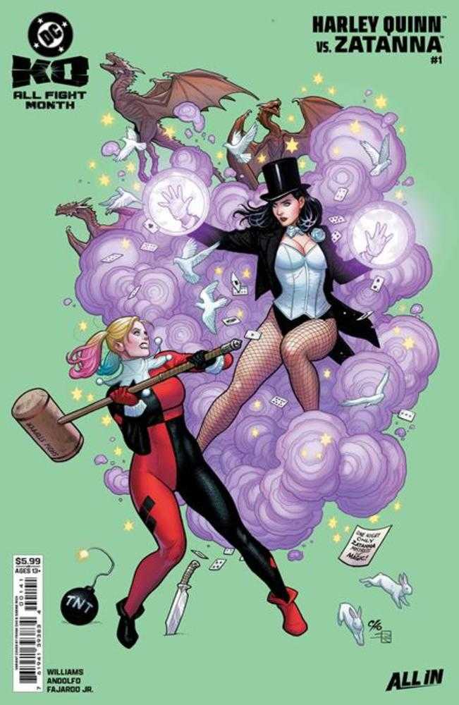 DC K.O. Harley Quinn vs Zatanna #1 (One Shot) Cover B Frank Cho Card Stock Variant | Dragon's Lair Comics and Fantasy Houston TX