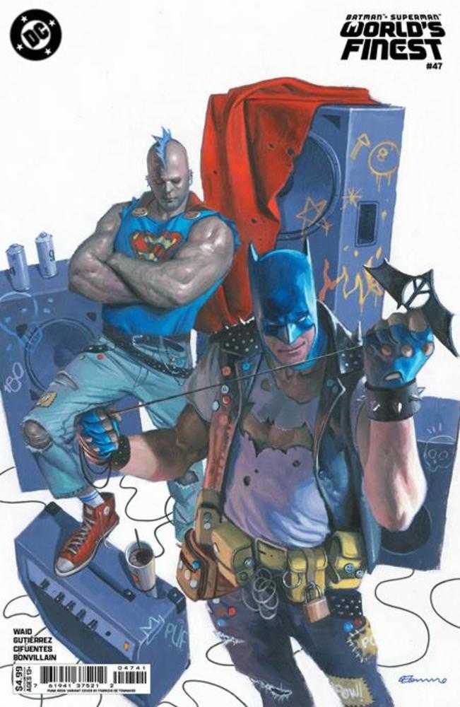 Batman Superman Worlds Finest #47 Cover E Fabrizio De Tommaso Punk Rock Card Stock Variant | Odin's Place