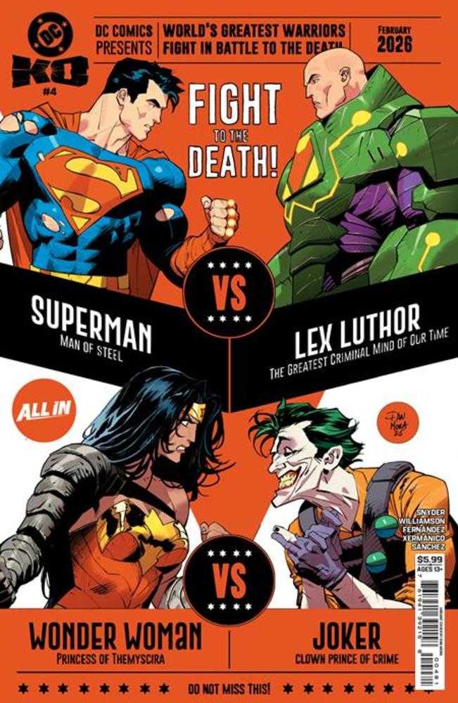 DC K.O. #4 (Of 5) Cover G Dan Mora Bracket Card Stock Variant | Odin's Place