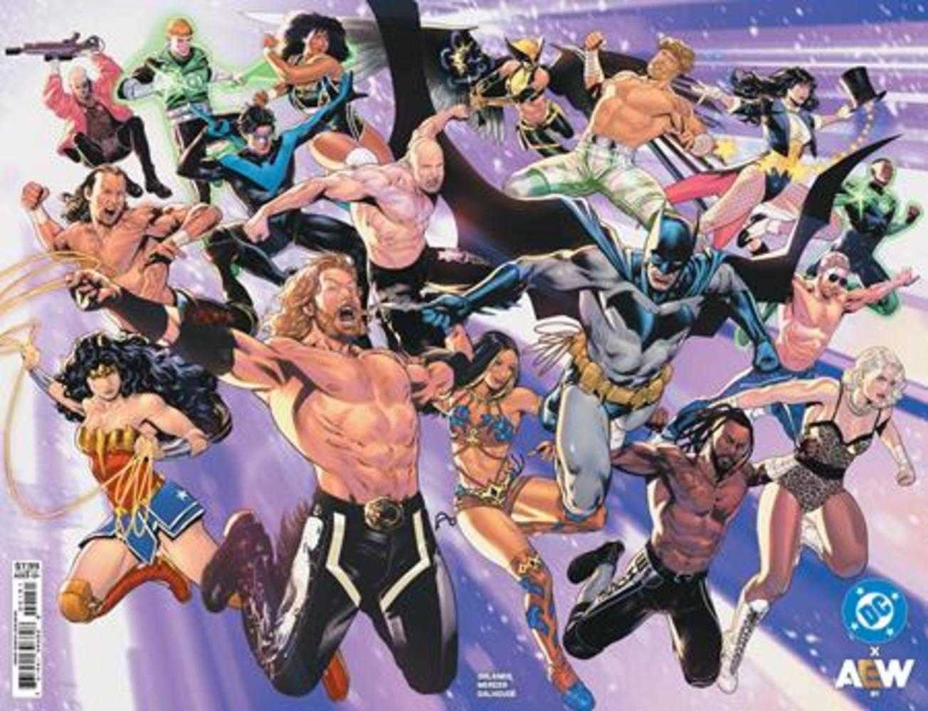 DC X Aew #1 (Of 2) Cover E Lucas Meyer Wraparound Foil Variant | Odin's Place