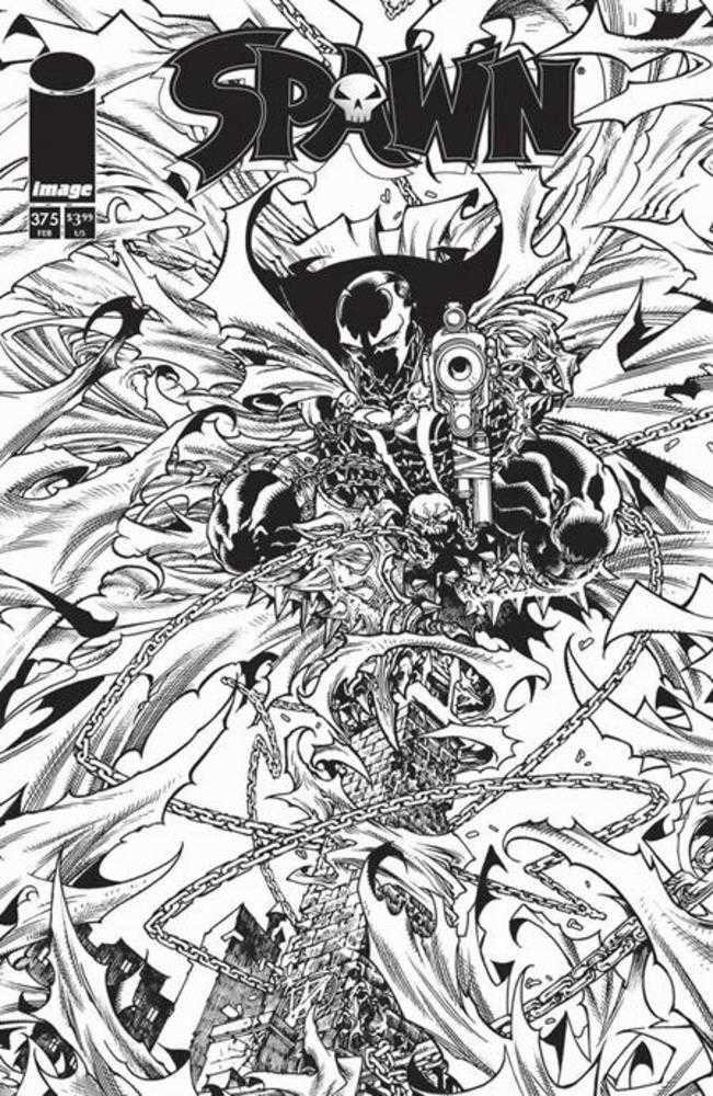 Spawn #375 Cover B Harvey Tolibao Black & White Variant | Odin's Place