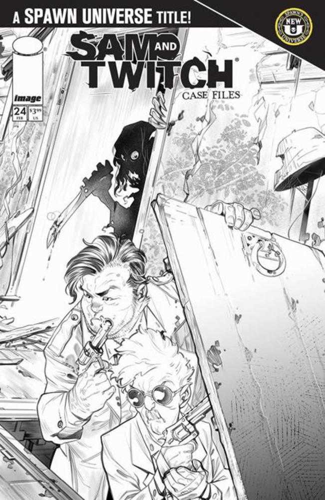 Spawn Sam And Twitch Case Files #24 Cover B Ig Guara Black & White Variant | Odin's Place